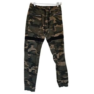 HENRY & WILLIAM Camo Cargo Jogger Pants Men's Medium Zip Pockets Drawstring